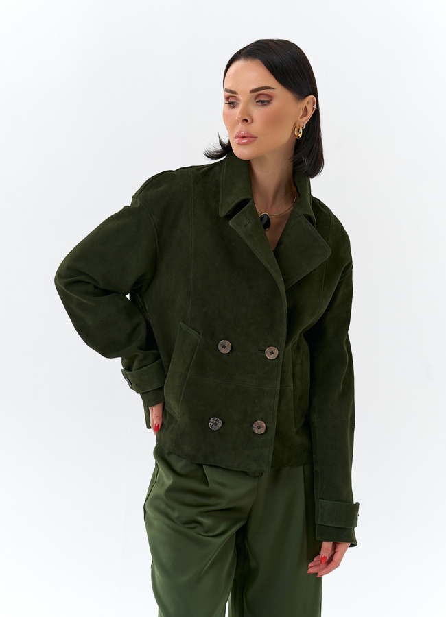 Женская куртка из натуральной замши модель № 32524 универмаг малина