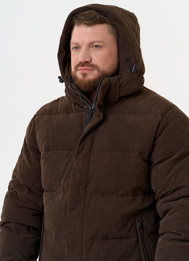 Мужской вельветовый пуховик модель № 31468 универмаг малина