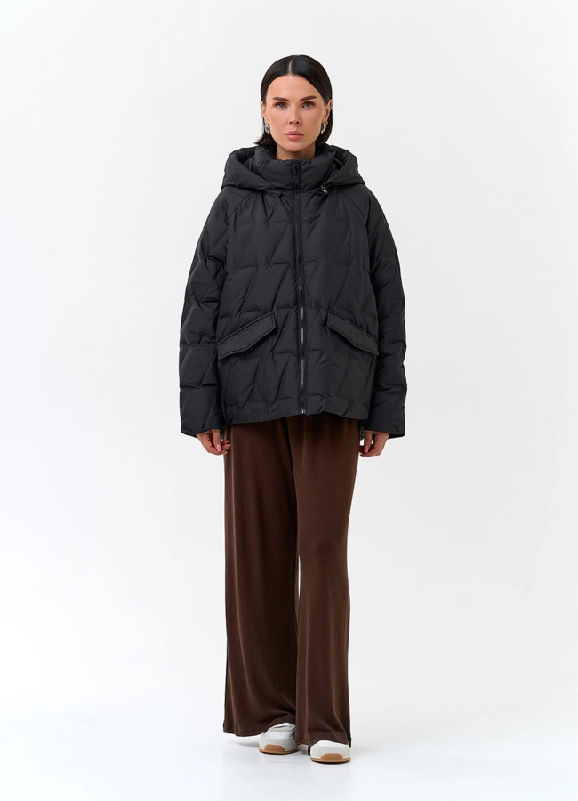 Женская куртка с капюшоном модель № 33828 универмаг малина