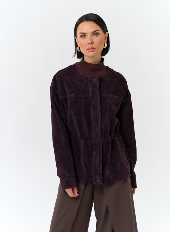 Жакет из натуральной замши