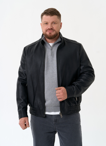 Мужская куртка бомбер из эко кожи