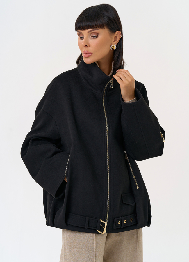 Женское пальто бомбер с воротником стойкой модель № 31554 универмаг малина