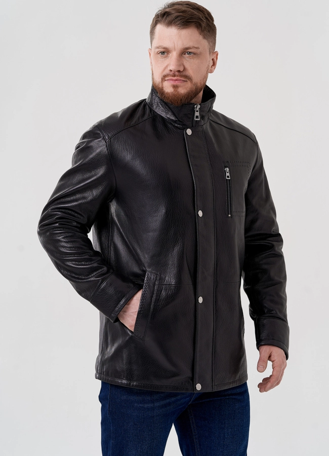 фото Мужская куртка из натуральной кожи  модель № 24389