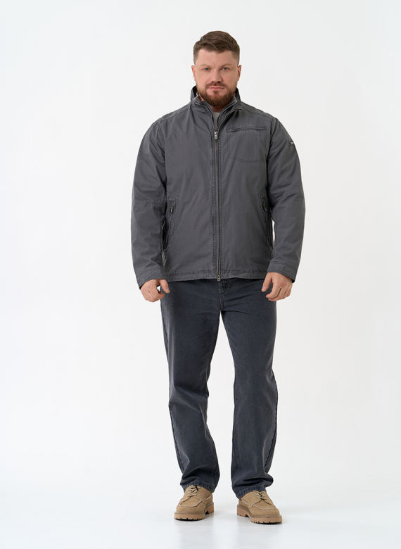 Мужская куртка ветровка с воротником стойкой