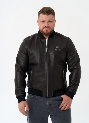 Мужская куртка бомбер из натуральной кожи