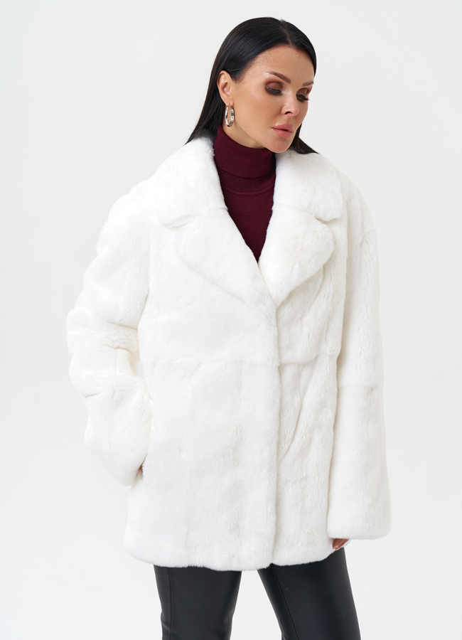 Шуба из меха кролика модель № 28139 в кредит