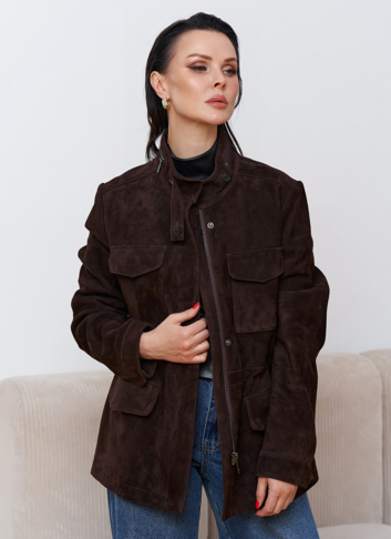 Замшевая куртка сафари