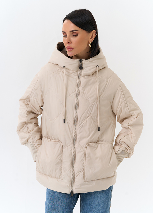 Женская куртка с капюшоном  модель № 32508 в кредит