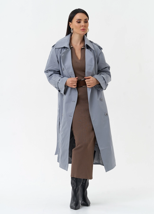 Женский плащ с английским воротником модель № 30267 универмаг малина