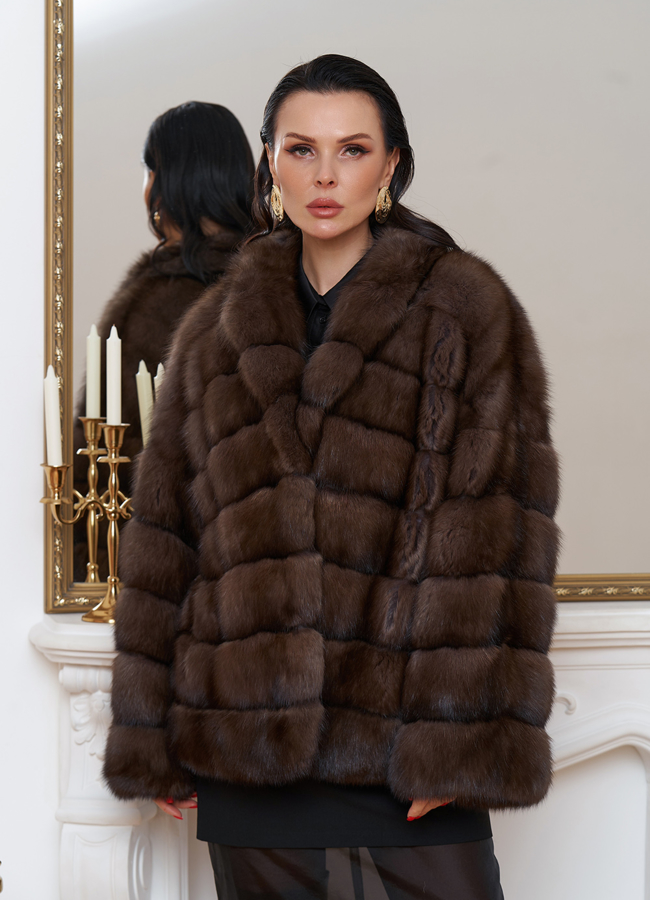 Куртка из баргузинского соболя модель № 29880 универмаг малина