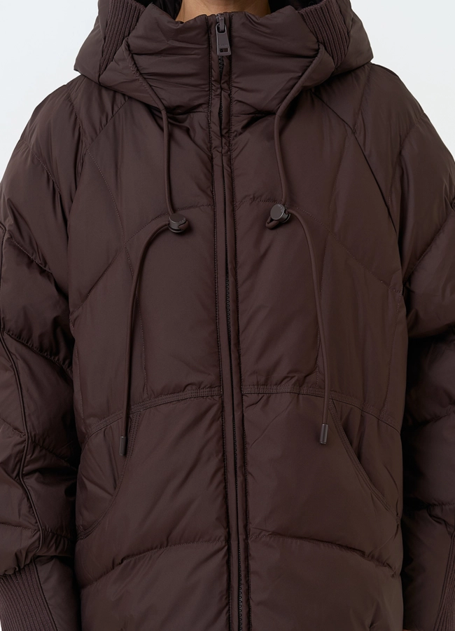 Женский пуховик с капюшоном модель № 34226 универмаг малина фото