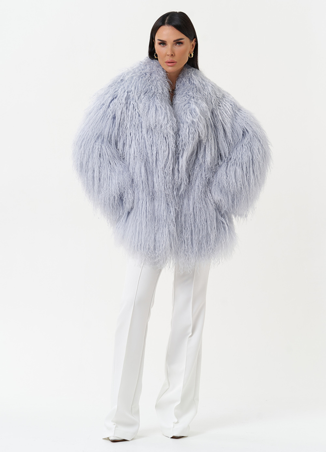 Женская шуба из меха ламы модель № 30633 универмаг малина