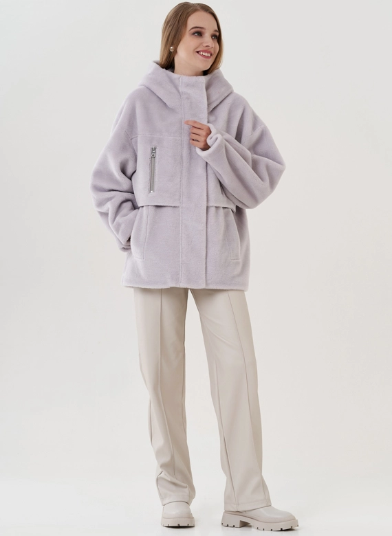 Полупальто женское с капюшоном