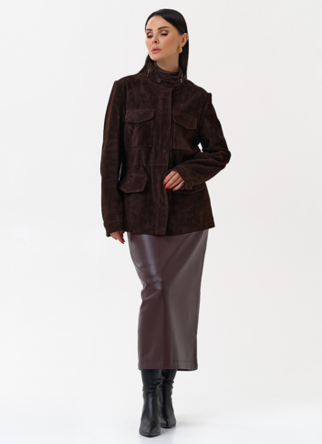 Замшевая куртка сафари