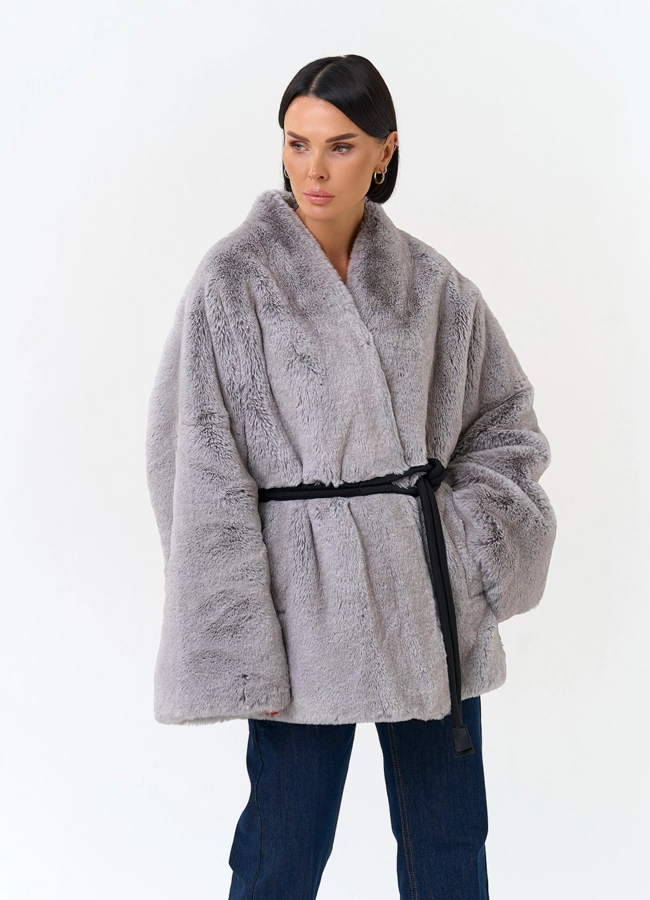 Женская шуба из эко меха модель № 34419 универмаг малина фото