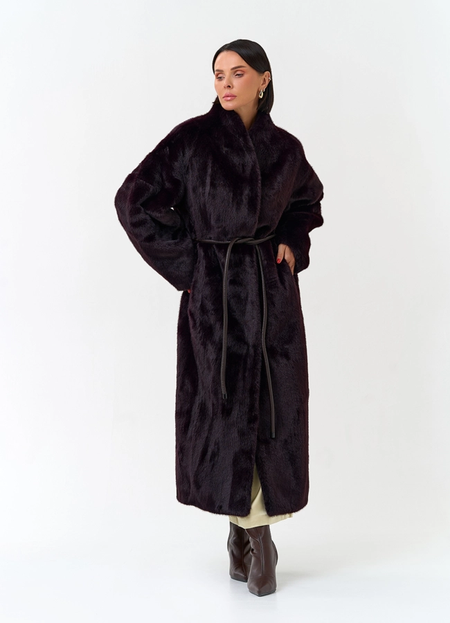 Длинная шуба из эко меха модель № 33990 универмаг малина фото