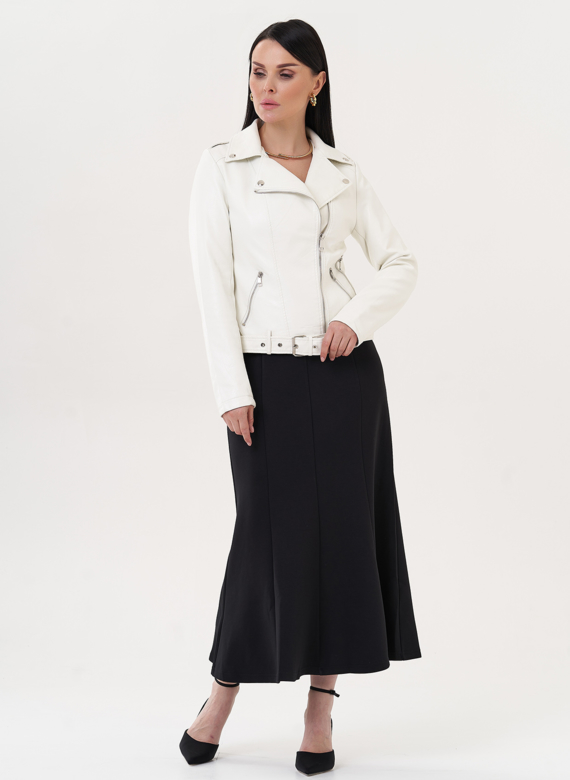 Куртка из эко кожи белого цвета