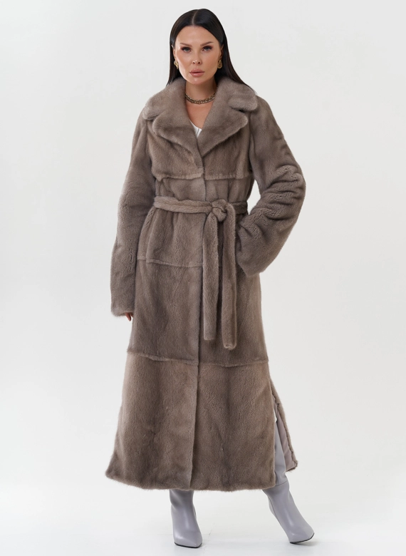 Длинная шуба из скандинавской норки
