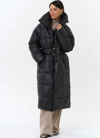 Женский пуховик с воротником стойкой