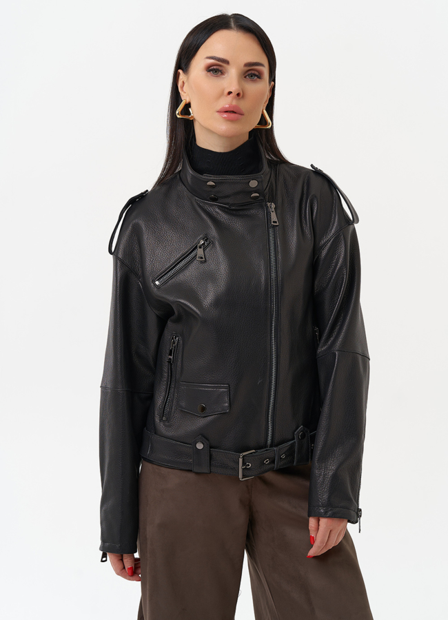 фото Куртка косуха из натуральной кожи модель № 30162